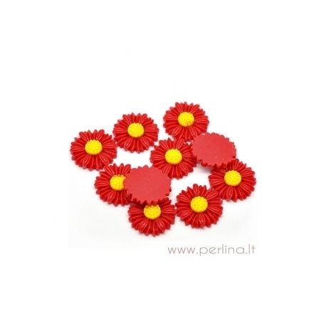 Resin Flower Embellishment, 27x27 mm