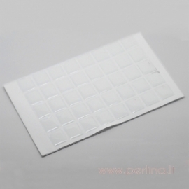 Clear rectangle Epoxy Sticker, 20x18 mm