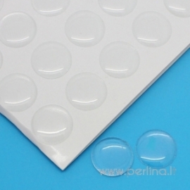 Clear Round Epoxy Sticker, 20x18 mm