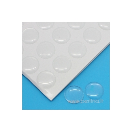 Clear Round Epoxy Sticker, 20x18 mm