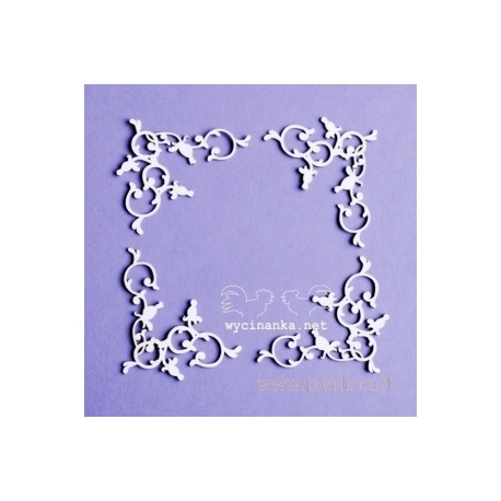 Chipboard "Wild Rose - corner ornaments", 4 pcs