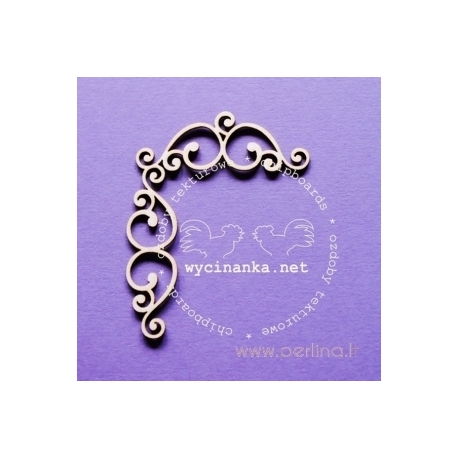 Chipboard "Romance - ornaments-2", 4 pcs