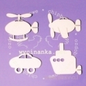 Chipboard "Vehicles", 4 pcs