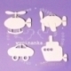 Chipboard "Vehicles", 4 pcs