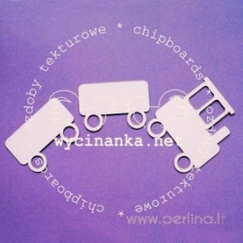 Kartoninė detalė "Traukinys", 3 vnt.