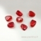 Stiklinis karoliukas, briaunotas, raudonas, 18x13 mm
