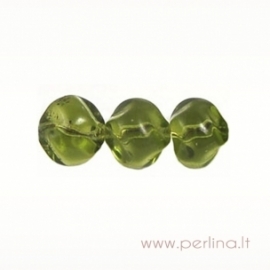 Glass bead, olivine, 10 mm