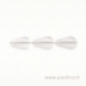 Glass bead, flat drop, crystal matte, 16x11 mm