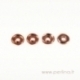 Glass bead, o-ring, apollo (gold), 1x3,8 mm, 10 pcs
