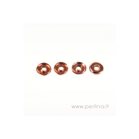 Glass bead, o-ring, apollo (gold), 1x3,8 mm, 10 pcs