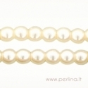 Stiklinis perlas, vanilės sp., 3 mm, 10 vnt.
