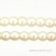 Glass pearl, vanilla, 3 mm, 10 pcs