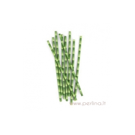 Popierinis šiaudelis, bambukas, 20 cm