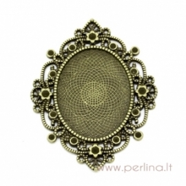 Antique bronze pendant - frame, 6,8x5,2 cm