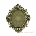 Antique bronze pendant - frame, 6,8x5,2 cm