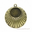 Antikinės bronzos sp. pakabukas - rėmelis, 3,2x2,8 cm