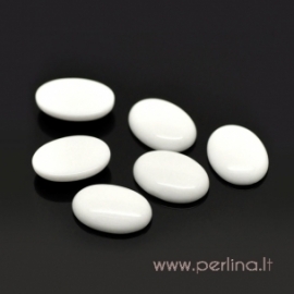 Cabochon, white porcelain, 25x18 mm