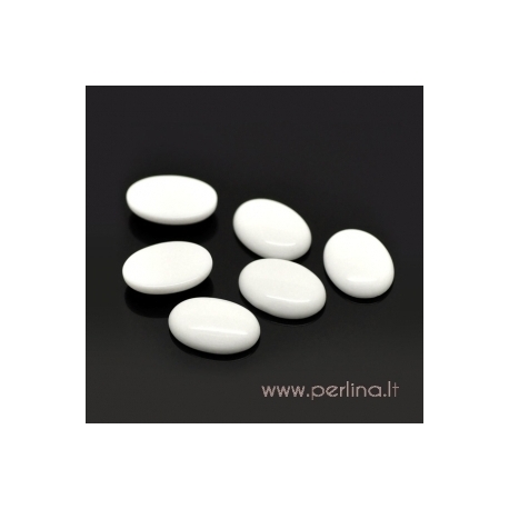 Cabochon, white porcelain, 25x18 mm