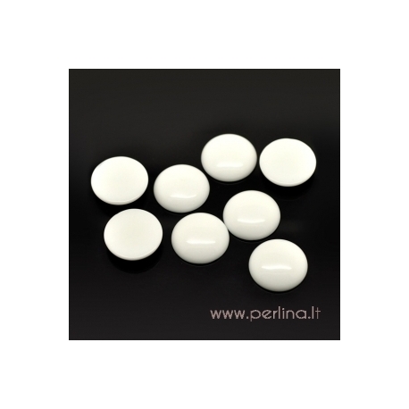 Cabochon, white porcelain, 25 mm