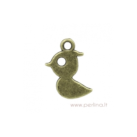 Bronzos sp. pakabukas "Bird", 14x9 mm