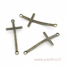 Connector finding "Cross", antique bronze, 51x21 mm