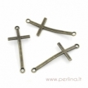 Connector finding "Cross", antique bronze, 51x21 mm