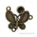 Connector finding "Butterfly", antique bronze, 23x22 mm