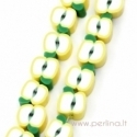 Clay bead "Apple fruit", ~10x11x4 mm