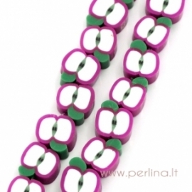 Polimerinio molio karoliukas "Obuolys", ~10x11x4 mm