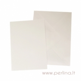 Card and envelope, white, 10,5x14,8 cm
