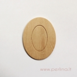 Wood number "Zero", 6,8x5,2 cm