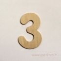 Medinis skaičius, trys, 7x4,5 cm