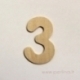 Medinis skaičius, trys, 7x4,5 cm