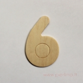 Medinis skaičius, šeši, 6,8x4,5 cm