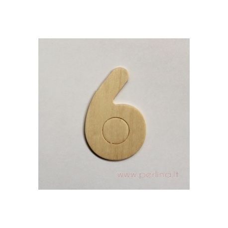 Medinis skaičius, šeši, 6,8x4,5 cm