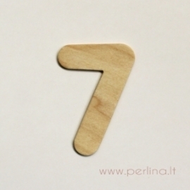 Wood number "Seven", 7x4,3 cm