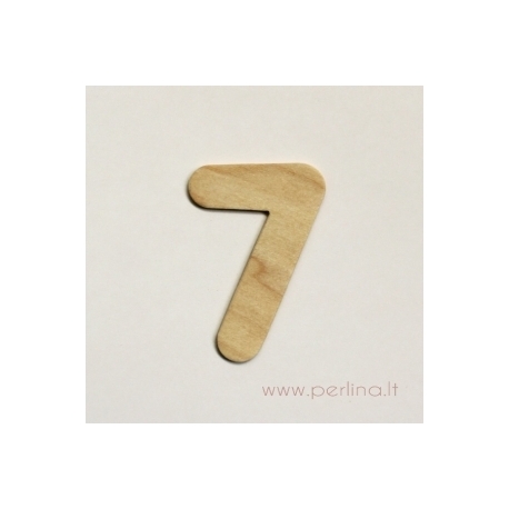 Wood number "Seven", 7x4,3 cm