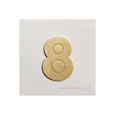 Medinis skaičius, aštuoni, 6,8x4,8 cm