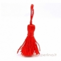 Polyester tassel, red, 4,5 - 5,5 cm