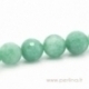 Synthetic agate gemstone bead, green, faceted, 12 mm