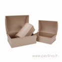 Paper-Mache Treasure Chest Box Set, 3 pcs