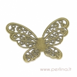 Filigree "Butterfly Wraps", bronze color, 4,3x3,3 cm