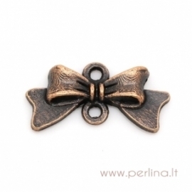 Connector finding "Bowknot", antique copper, 20x10 mm