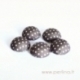 Medžiaga aptrauktas kabošonas, ruda sp., 20x10 mm