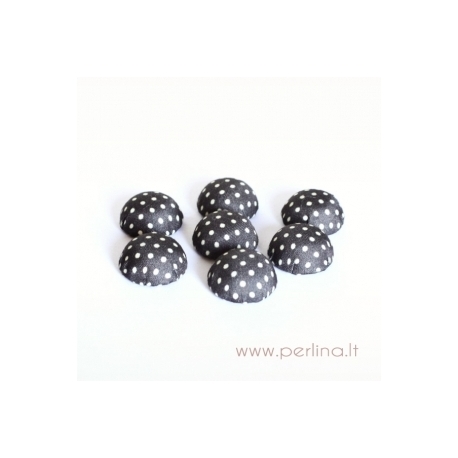 Medžiaga aptrauktas kabošonas, tamsiai ruda sp., 20x10 mm