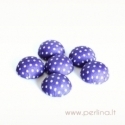 Medžiaga aptrauktas kabošonas, tamsiai violetinė sp., 20x10 mm
