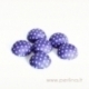 Cloth coverd aluminum cabochon, dark purple, 20x10mm