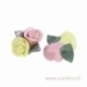 Ceramics flower with AB color, 22x19 mm