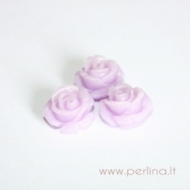 Synthetic coral bead, flower, lavender, 12x12 mm