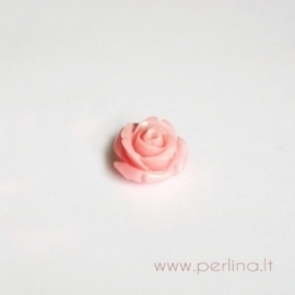 Synthetic coral bead, flower, rose, 12x12 mm